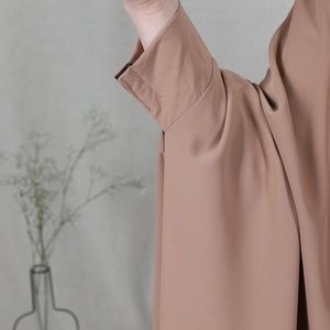 Modern Muslim Woman's One Piece Butterfly Abaya - 3875 - White
